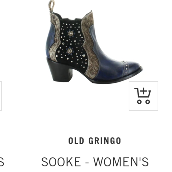 Old Gringo Blue and Black Cowhide Sooke Ankle Booties - Picture 2 of 6